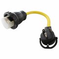 Ac Works 1.5FT RV 30A TT-30P Plug to SS2-50R RV/Marine 50A Detachable Inlet Connection TTM50-018